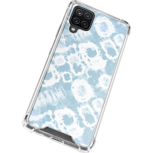 Blue Tie Dye Galaxy A12 Clear Case