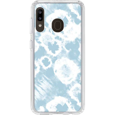 Blue Tie Dye Galaxy A20 Clear Case