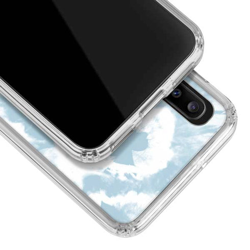 Blue Tie Dye Galaxy A20 Clear Case