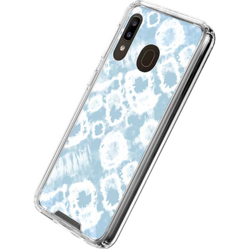 Blue Tie Dye Galaxy A30 Clear Case