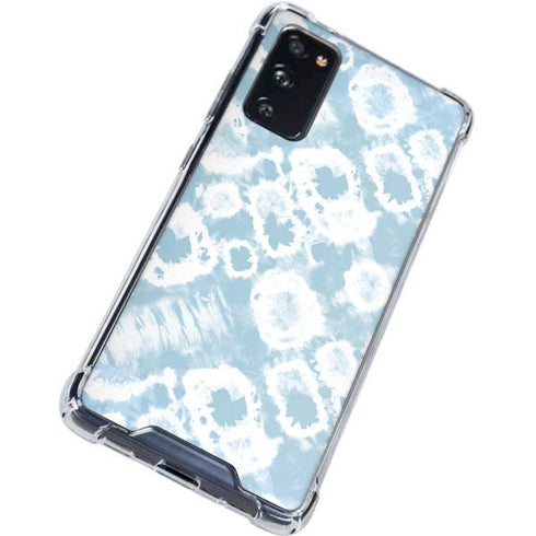 Blue Tie Dye Galaxy S20 FE Clear Case