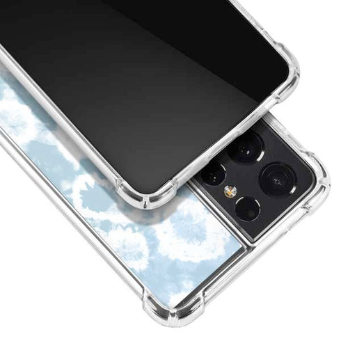 Blue Tie Dye Galaxy S21 Ultra 5G Clear Case