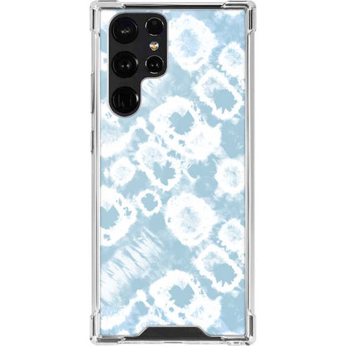 Blue Tie Dye Galaxy S22 Ultra Clear Case
