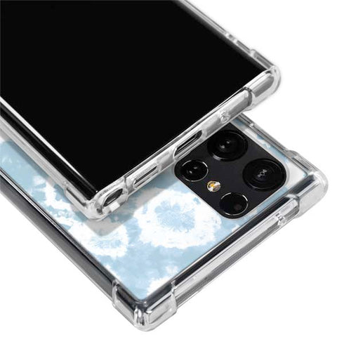 Blue Tie Dye Galaxy S22 Ultra Clear Case