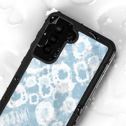 Blue Tie Dye Galaxy S23 Plus Waterproof Case