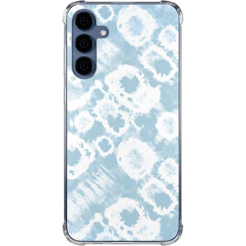 Blue Tie Dye Galaxy S24 Clear Case