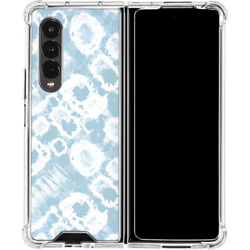 Blue Tie Dye Galaxy Z Fold4 5G Clear Case
