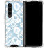 Blue Tie Dye Galaxy Z Fold4 5G Clear Case