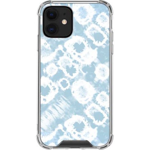Blue Tie Dye iPhone 12 Clear Case