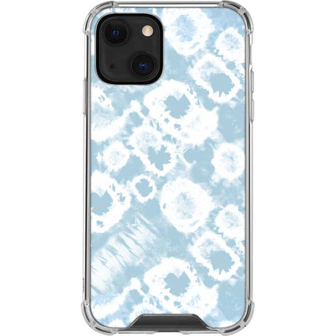 Blue Tie Dye iPhone 13 Mini Clear Case