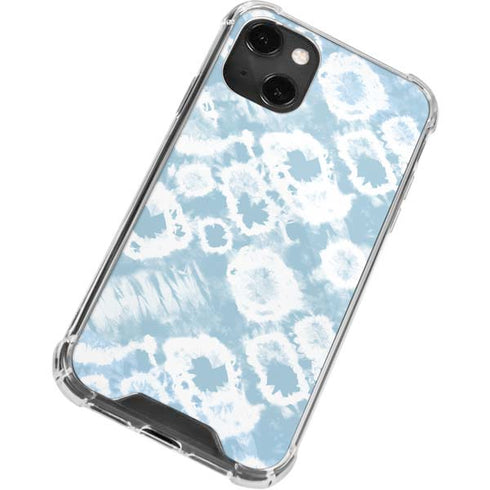 Blue Tie Dye iPhone 13 Mini Clear Case