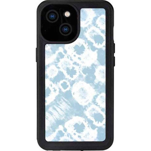 Blue Tie Dye iPhone 13 Mini Waterproof Case