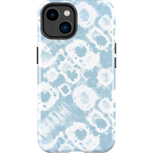 Blue Tie Dye iPhone 14 Plus Impact Case