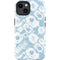 Blue Tie Dye iPhone 14 Plus Impact Case
