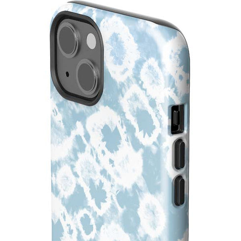 Blue Tie Dye iPhone 15 Plus Impact Case