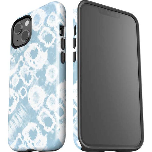 Blue Tie Dye iPhone 15 Plus Impact Case