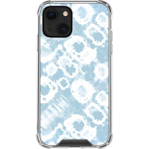 Blue Tie Dye iPhone 14 Plus Clear Case