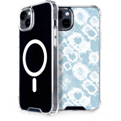 Blue Tie Dye iPhone 15 Plus MagSafe Case