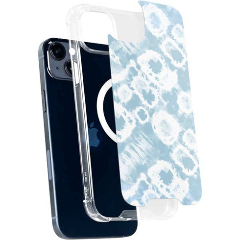 Blue Tie Dye iPhone 15 Plus MagSafe Case