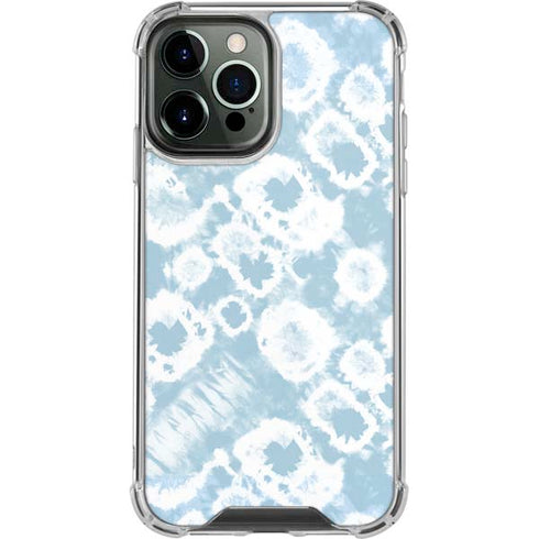 Blue Tie Dye iPhone 14 Pro Max Clear Case