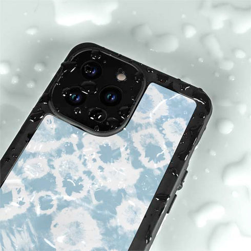 Blue Tie Dye iPhone 14 Pro Max Waterproof Case