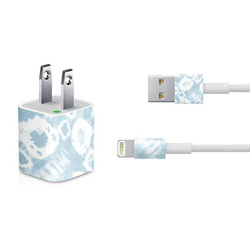 Blue Tie Dye iPhone Charger (5W USB) Skin