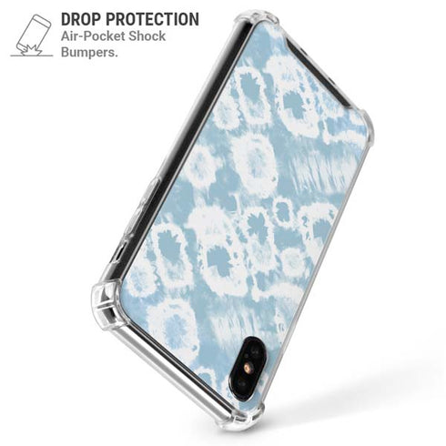 Blue Tie Dye iPhone XS Max Clear Case