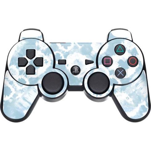 Blue Tie Dye PS3 Dual Shock wireless controller Skin
