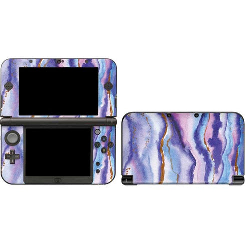 Blue Violet Watercolor Geode 3DS XL 2015 Skin