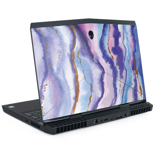 Blue Violet Watercolor Geode Dell Alienware Skin