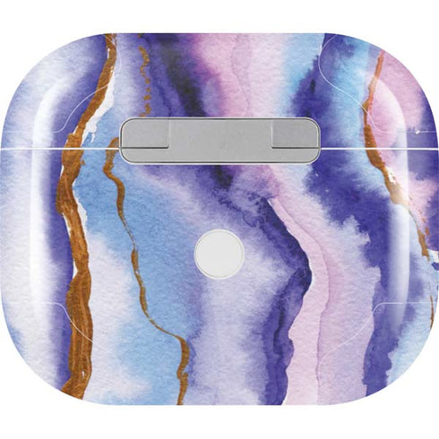 Blue Violet Watercolor Geode Apple AirPods (3rd Gen 2021) Skin