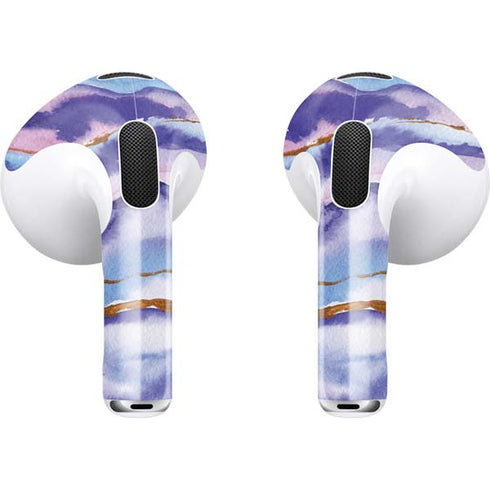 Blue Violet Watercolor Geode Apple AirPods (3rd Gen 2021) Skin