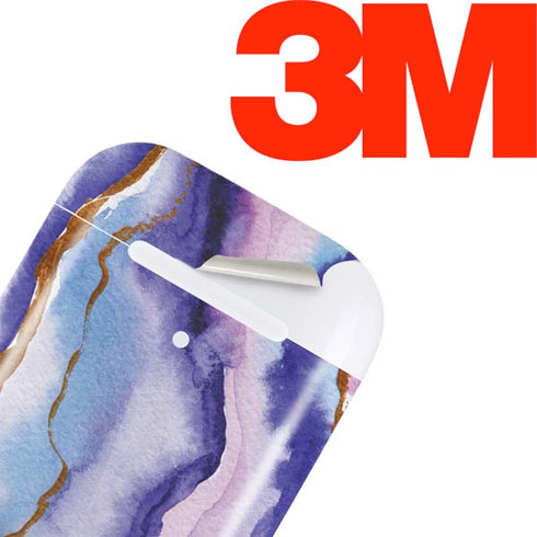 Blue Violet Watercolor Geode Apple AirPods Skin