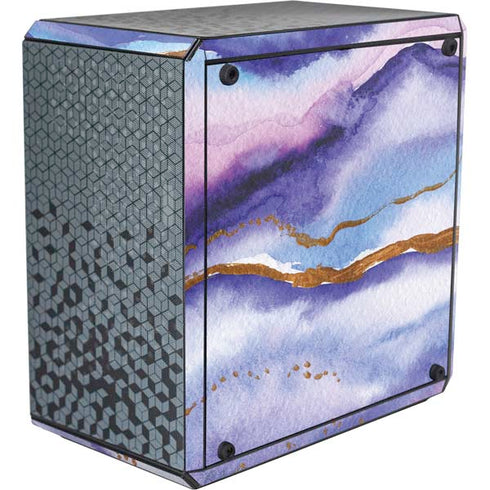 Blue Violet Watercolor Geode Cooler Master MasterBox Q300L Mini Tower Skin