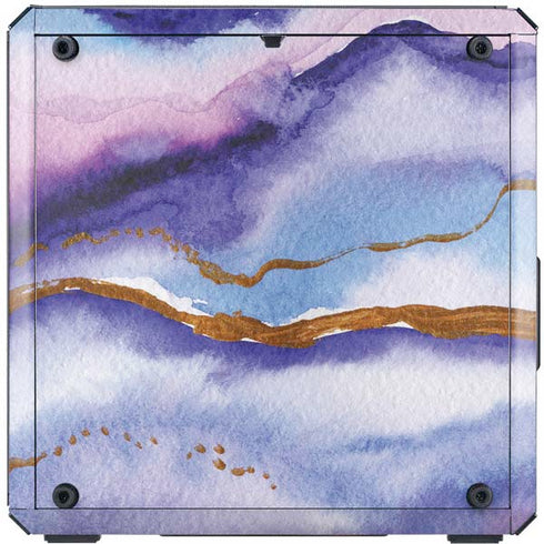 Blue Violet Watercolor Geode Cooler Master MasterBox Q300L Mini Tower Skin