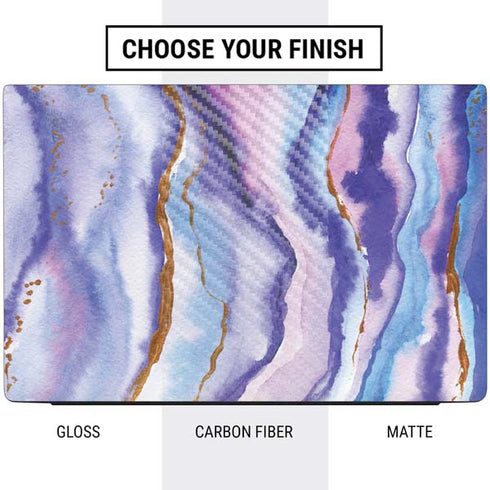 Blue Violet Watercolor Geode Dell Vostro Skin