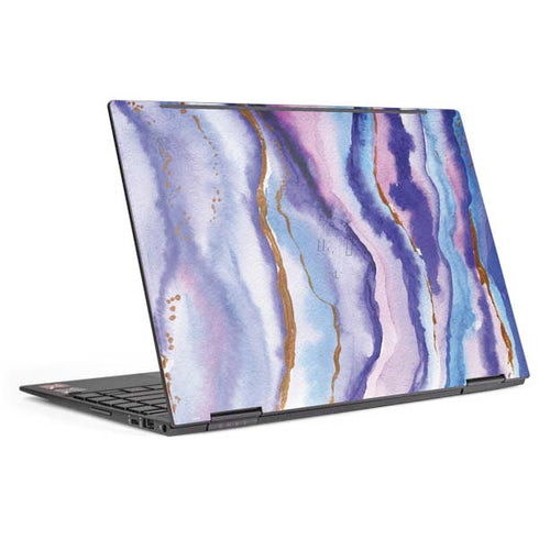 Blue Violet Watercolor Geode HP Envy Skin