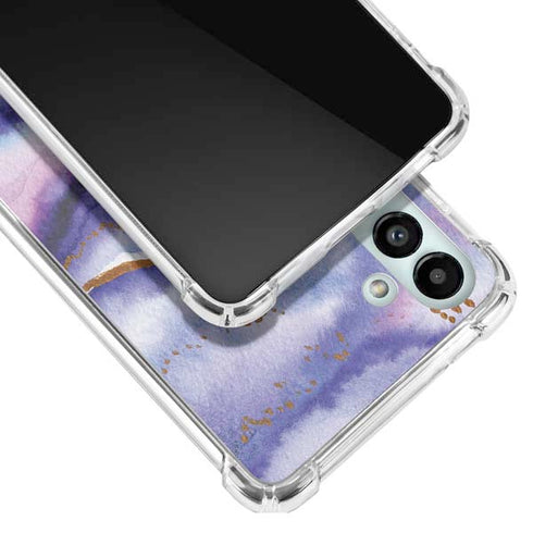 Blue Violet Watercolor Geode Galaxy A13 5G Clear Case