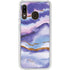 Blue Violet Watercolor Geode Galaxy A20 Clear Case