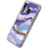 Blue Violet Watercolor Geode Galaxy A20 Clear Case