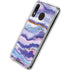 Blue Violet Watercolor Geode Galaxy A30 Clear Case