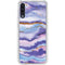 Blue Violet Watercolor Geode Galaxy A50 Clear Case