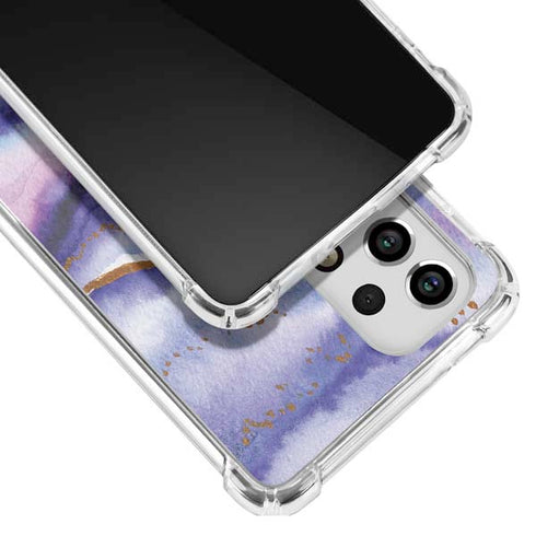 Blue Violet Watercolor Geode Galaxy A53 5G Clear Case