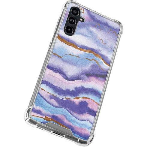 Blue Violet Watercolor Geode Galaxy A54 5G Clear Case