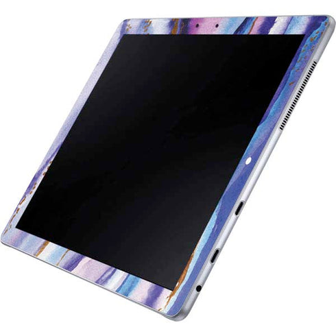Blue Violet Watercolor Geode Galaxy Book 12in Skin