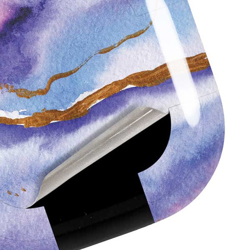 Blue Violet Watercolor Geode Galaxy Buds Live Skin