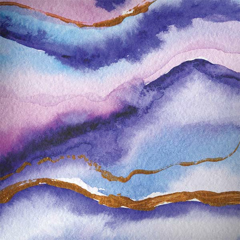 Blue Violet Watercolor Geode Galaxy Note 8 Skin