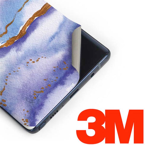 Blue Violet Watercolor Geode Galaxy Note 9 Skin