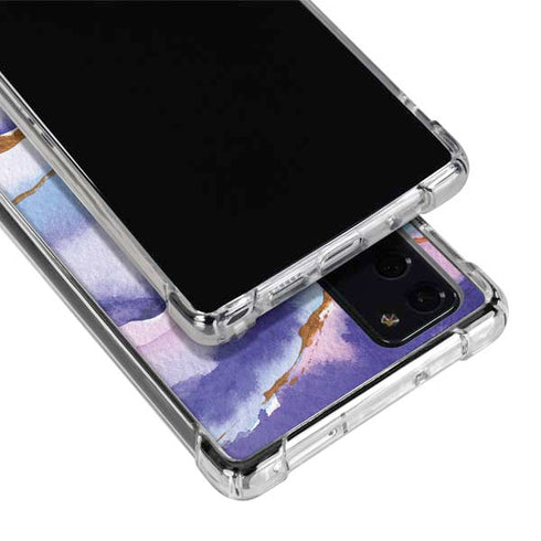 Blue Violet Watercolor Geode Galaxy Note20 5G Clear Case