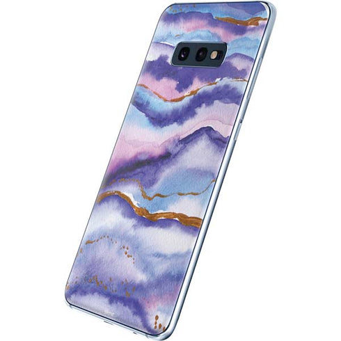 Blue Violet Watercolor Geode Galaxy S10e Skin